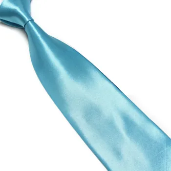 HOOYI 2019 однотонные мужские деловые галстуки для мужчин, копия шелкового галстука из полиэстера бирюзово-синего цвета