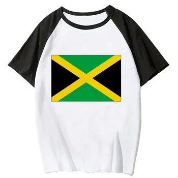 Женские футболки с Ямайкой, японская манга, футболки Y2K, одежда с мангой для девочек.