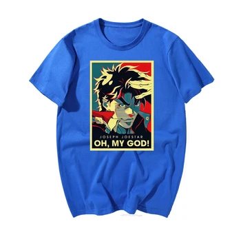 Jojo Bizarre Adventure, Япония, аниме, новые топы, футболка, винтажная футболка с изображением Джостара Джозефа, модные повседневные футболки в стиле хип-хоп, толстовка