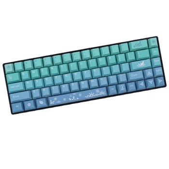 Синие колпачки для ключей Cyan Blue Gradient Keycaps Keycap Set PBT для механической клавиатуры Cherry Mx Keycap