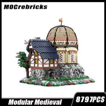 Знаменитая средневековая серия Street View, модульная архитектура, обсерватория, MOC, модель здания, технология сборки кирпичей, детская игрушка