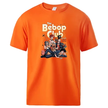 Футболка с принтом Bebop Club, мужские повседневные свободные футболки с круглым вырезом, хлопковая мягкая дышащая одежда, яркая новинка, крутая футболка