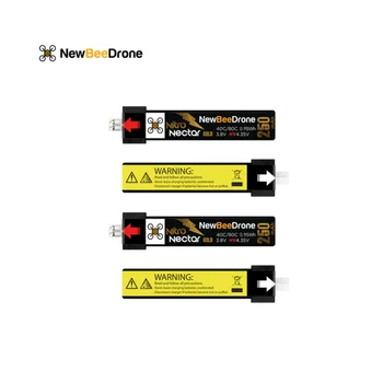 4ШТ NewBeeDrone 250mAh 1S 3.8V 40/80C HV Nitro Nectar Gold LiPo Аккумулятор