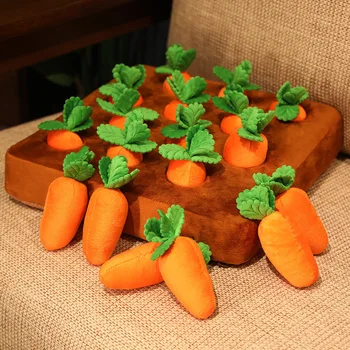 Детская головоломка плюшевая морковная игрушка для раннего развития ребенка, способность к упражнениям, игровой реквизит для родителей и детей, студийные фотоаксессуары
