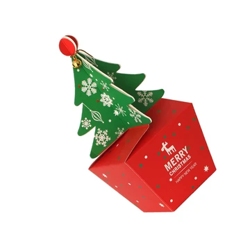 5ШТ Коробок для хранения конфет Подарочные коробки с колокольчиком Рождественская подарочная коробка Украшение для свадьбы Свадебный душ Вечеринка по случаю Дня рождения DIN889