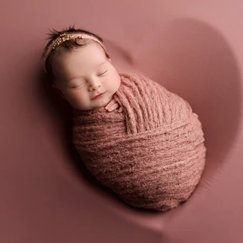 Реквизит для фотосъемки новорожденных, позирующее одеяло, жемчужная повязка на голову, реквизит для фотосессии, фон для фотографий, наполнитель корзины, 2 шт.