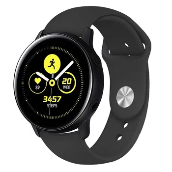 Силиконовый ремешок премиум-класса 20 мм 22 мм для Samsung Galaxy Watch 4/3 / Active 2 / Huawei Watch с силиконовым ремешком 42 мм