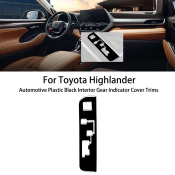 Для Toyota Highlander 2015 2016 2017 2018 Аксессуары Автомобильный Пластик Черный Внутренний Индикатор Переключения Передач Крышка Отделка Наклейка Украшение
