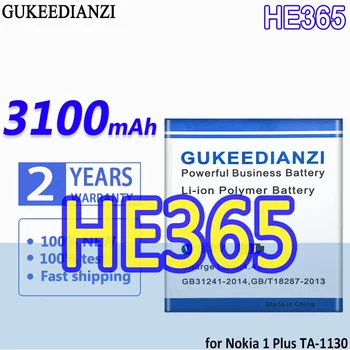 Аккумулятор GUKEEDIANZI высокой емкости HE365 3100mAh для Nokia 1 Plus TA-1130 1123 1127 1111