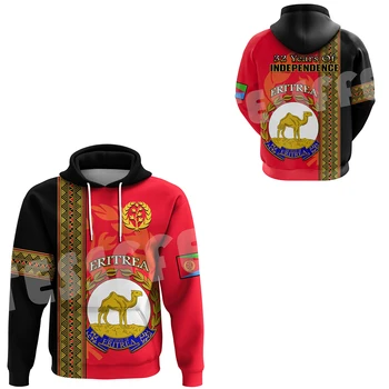 Пользовательское Имя Эритрея Африка Флаг Страны Племя Ретро Татуировка Уличная Одежда 3DPrint Harajuku Повседневный Забавный Пуловер Куртка Толстовки X5
