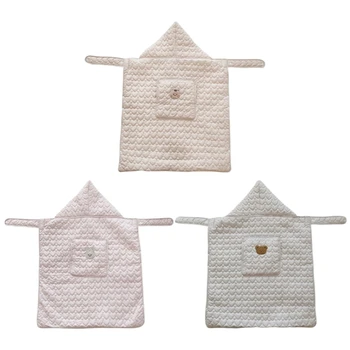 Хлопковое детское пончо-одеяло, детская накидка с капюшоном, идеально подходит для использования внутри и снаружи помещений