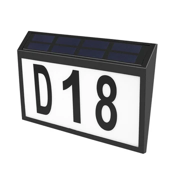 Солнечная Дверная Световая Адресная Табличка С Указанием Номера Солнечной Адресной Таблички Водонепроницаемый ABS + PC Со Световой Адресной Табличкой
