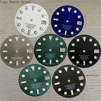 Часы SUB / SKX007 С призрачным циферблатом, Переоборудованный 28,5 мм Циферблат с логотипом SUB Nh35 S, Светящийся, Подходит для механизма NH35 / nh36, циферблат Nh35, циферблат часов