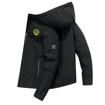 Новая мужская ветрозащитная куртка-бомбер на молнии, Повседневная рабочая куртка, Спортивная мода, весна и осень, 2023