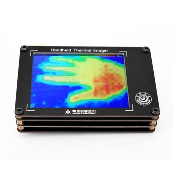 Розничная продажа MLX90640 Цифровой инфракрасный тепловизор с 3,4-дюймовым ЖК-дисплеем, портативные инфракрасные датчики температуры, инструмент обнаружения тепловизора