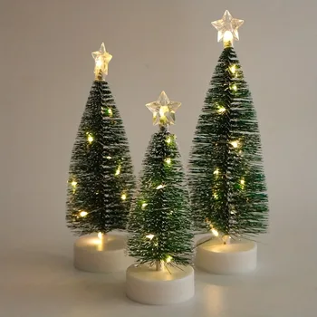 3 рождественских елочных подсвечника, креативные настольные украшения ручной работы, гирлянды для рождественской елки (без батареек)