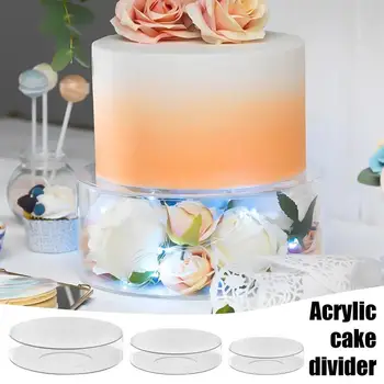 Акриловая подставка для торта, Акриловый цилиндр, Разделитель торта для украшения свадебной вечеринки, подставка для начинки
