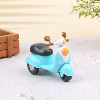 1ШТ Миниатюрная коляска мультяшный мотоцикл Каваи Кукольный домик Мебель Модель Декор Детская игрушка Подарок для девочки