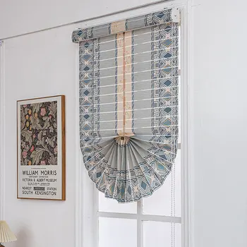 Новую современную римскую штору simple shading fan можно поднимать и опускать, складывая раздвижные римские шторы