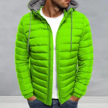 Удобная мужская куртка из полиэстера, мужская ветрозащитная зимняя куртка премиум-класса с капюшоном, теплое стильное пальто на подкладке