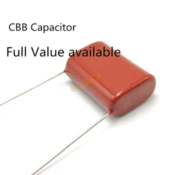 10 шт./лот Оригинальный CBB 101J 100V 0,0001 МКФ 100pF P5mm металлизированный пленочный конденсатор