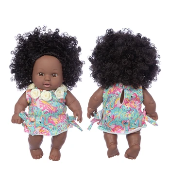 Милое Платье New Baby African Dolls Pop Reborn Silico Bathrobre Vny 20cm Born Poupee Boneca Детские Мягкие Игрушки Для Девочек
