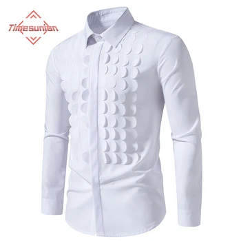 Стильная мужская ковбойская рубашка в западном стиле, фирменный дизайн, приталенные повседневные рубашки с длинным рукавом, мужская рубашка для свадебной вечеринки для мужчин