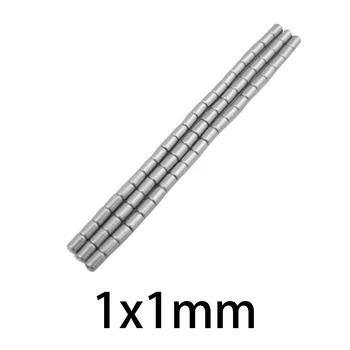 300шт Круглый магнит 1x1 мм, неодимовый магнит, постоянный NdFeB, суперсильные мощные магниты 1 * 1Mini Small N35