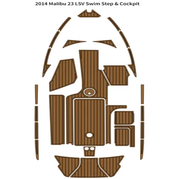 2014 Malibu 23 LSV Swim Step Кокпит лодки EVA Из Искусственной Пены И Тикового Дерева Для Настила Палубы